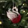 Adornos Navideños Transfronterizos Creativos Nieve Navideña Reno Decoraciones Colgantes Nórdico Lujo Ligero Decoraciones de Terciopelo Suministros Navideños