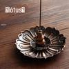 Base de Incenso para Incenso em Vara Multi-funcional para Venda por Atacado Assento para Incenso Deitado Suporte para Incenso de Refluxo Fogão Liga de Cobre Puro