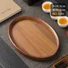 Bandeja Irregular de Bambu e Madeira Chinesa para Chá Seco Frutas Prato de Refeição para Restaurante Hotel