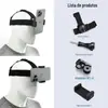 Suporte Fixo para Celular Montado na Cabeça Filmagens em Primeira Pessoa Vídeo de Unboxing Câmera de Vídeo Headband ao Vivo
