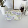 Nova Necessaire de Algodão Acolchoada Estampada, Grande Capacidade, Bolsa de Mão Portátil, Necessaire de Viagem, Bolsa de Armazenamento Multifuncional