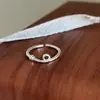 Anel de Nó Personalizado de Camada Dupla de Design Exclusivo para Mulheres, Novo Anel Aberto Simples Ajustável Versátil da Moda para Mulheres