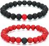 Amazon Europa y América Venta Caliente Transfronteriza Piedra Natural 8mm Pulsera para Pareja para Hombre y Mujer Juego Pulsera Ojo de Tigre Turquesa Joyería