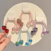Cuerda Doble para el Cabello de Niña Mariposa de Cristal Cola de Caballo Banda Elástica Alta Diadema de Corazón de Princesa No Lastima el Cabello