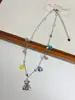 Colar Colorido de Diamantes Dopamina de Primavera com Pingente de Urso Exquisito Personalizado Corrente de Clavícula 2026 Novo Acessório de Nicho