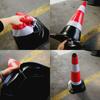 Cono de carretera reflectante de goma para carretera, cubo de helado, barrera de carretera reflectante de aislamiento, muelle, advertencia de no estacionar, cono de carretera, cubo de goma
