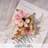 3 Cabeças de Girassol DIY Flores Artificiais Feitas à Mão Acessórios de Cabelo Retrô Grampo de Cabelo Flor Decoração de Roupas Acessórios para Corsage Adereços para Fotografia