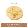 Tapete de Isolamento Térmico de Bambu Estilo Chinês, Tapete de Mesa de Jantar, Tapete Anti-Escaldante, Porta-Copo de Chá, Tapete Redondo e Quadrado Resistente a Altas Temperaturas para Panelas Domésticas