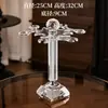 Porta copas de vino de cristal con diamantes dorados estilo Ins de lujo ligero, estilo moderno para hoteles, venta al por mayor de fabricantes