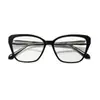 Gafas de moda para mujer de diseñador, estilo ojo de gato circular de doble aro, carey, dos tonos, con patillas finas estilo ojo de gato en el mismo estilo de acetato.