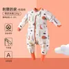 Saco de dormir infantil Candy Teddy, modelo outono e inverno, algodão puro Classe A, regulador de temperatura, saco de dormir anti-chute para bebê, macacão infantil de peça única