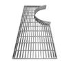 Grelha de Aço Galvanizado Personalizada 353/50/100 com Formato Especial, Estrutura de Aço, Grelha de Aço com Corte de Buraco, Grelhas em Forma de Leque