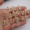 Collar con colgante de 26 letras en inglés para mujer, conjunto de cobre, colgante de circonita, cadena corta para clavícula LM