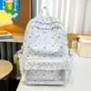 Mochila Estilo Coreano Fofa Feminina com Estampa de Estrela para Meninas Alunas do Ensino Fundamental II e Médio Bolsa Escolar Grande Capacidade Bolsa Ita Transparente