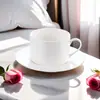 Fábrica de Origen Taza de Café de Cerámica de Aviación Blanca Plato de Restaurante Vajilla Hotel Exclusivo Simple Venta al por Mayor Uso Doméstico Transfronterizo