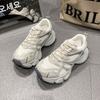 Zapatillas de Abuelo para Mujer 2026 Otoño e Invierno Nueva Moda Versátiles de Malla Transpirables Suela Gruesa que Aumenta la Altura Casual Deportivas