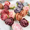 Floco de Neve Borda Queimada Simulada Flor Rosa Bolha Atacado DIY Acessórios de Material para Adereço de Cabeça Retrô Corsage Enfeites para Fotografia