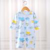 Mameluco para Bebé, Mono de Algodón de Manga Larga con Abertura, Pijama Delgado, Bata Nueva de Verano de Manga Corta para Niños y Niñas