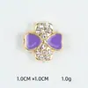 Estilo K Agujero Recto Aleación Joyería diy Accesorios Trébol de Cuatro Hojas Punto Perforado Goteo de Aceite Collar Pulsera Colgante Colgante Venta al por Mayor
