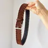 Cinturón Tejido para Mujer Versátil Estilo Old Money Cinturón de Cuero para Mujer Moda Casual Tendencia Cinturón para Jeans