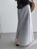 Falda Perezosa Primavera Temprana Casual Estilo Perezoso para Mujer con Cordón Cómoda Larga E6810