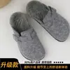 Mules cerrados de suela gruesa, pantuflas estilo Birkenstock para mujer, nuevo modelo otoño e invierno 2026, fieltro ante con forro de felpa, pantuflas de algodón, zapatos tipo mula