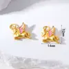 Accesorios Antiguos Vietnamitas de Oro de Arena Alta Retención de Color Cuentas Espaciadoras Colgante de Zirconio Incrustado de Durazno Cadena de Extensión para Pulsera y Collar Joyería DIY