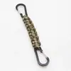 Llavero de Paracord Colgante Tejido para Llavero Exterior Negro Mosquetón de Liberación Rápida Llavero Mosquetón con Cierre de Alambre