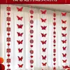 Set de Decoración de Habitación de Boda para Dormitorio de Casa Nueva, Sala de Estar de Boda, Colgantes de Cortina, Tiras Largas con Palabras Felices, Decoración de Guirnalda de Mariposas