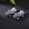 Preservación del Color Panax Notoginseng Viejo Plata Trébol de Cuatro Hojas Cinco Vías Dios de la Riqueza Pi Xiu Cuentas Joyería Accesorios DIY Collar Pulsera Cuenta