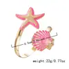 Pulsera de Playa Nueva Bohemia con Estrella de Mar y Concha Transfronteriza Europea y Americana para Mujer, Diseño Creativo Exquisita Joyería de Vacaciones