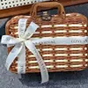 Caja de Regalo para Dama de Honor, Pequeños Regalos de Boda, Cesta de Mano de Mimbre para Boda, Set de Caja de Regalo de Té de Boda de Alta Gama, Dulces de Boda