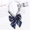 Corbata Jk Borgoña para Mujer, Estilo Japonés, Rayas, Fácil de Usar, para Fotos de Graduación, Toga de Licenciatura, Accesorio de Uniforme Escolar