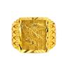 Anel Atmosférico Masculino Dourado Areia Águia Latão Banhado a Ouro Anel de Ouro Falso Ajuste de Abertura Anel de Grande Imagem