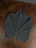 Cardigan de Gola Alta Cinza Tricô Masculino Outono e Inverno Estilo Coreano Tendência High-End Bonito Estilo Preguiçoso Jaqueta de Tricô