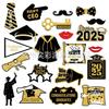 Destaque Adereços para Fotos da Nova Temporada de Formatura 2025 Decoração para Festa de Formatura Suprimentos Adereços de Barba de Papel