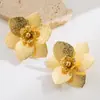 Estilo Coreano Estilo Fresco Simple Irregular Flor Redondo Colgante Pendientes Elegantes Alta Calidad Bola Pendientes Pendientes