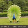 Escultura de fibra de vidrio de simulación de pavo real al aire libre con pantalla abierta, decoración de animales del bosque para parque, paisaje de jardín, boceto de jardín