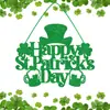 Novo Produto Transfronteiriço Papel Glitter St. Enfeites de Pendurar na Porta para Festa do Dia de São Patrício Decorações Penduradas para Feriado Irlandês