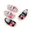Primavera e Verão bebê menina casual pano macio sapatos de fundo 0-18 meses bebê duplo Velcro sapatos da criança sapatos sandálias