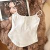 Top de tirantes pequeño versátil para chica sexy con espalda hermosa, ropa exterior para mujer, ropa interior con almohadilla en el pecho, transpirable, ajustado, puro, grande, sin espalda, tipo tubo