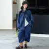 Conjunto de Mezclilla para Niñas Primavera y Otoño 2026 Nuevo Casual Estilo Coreano Niños Medianos y Grandes Holgado Cuello Alto Conjunto de Mezclilla