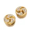 Novas Contas Espaçadoras Francesas de Alta Qualidade Cravejadas com Diamantes Aço Inoxidável Revestido a Vácuo Cor Duradoura Espaçador Cristal Material para Miçangas DIY