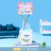 Taobao Xiaohongshu Popular Peluche Auriculares Conejo Muñeco Llavero Corazón Presionar Sonido Muñeco Regalo Mayoreo