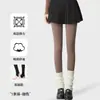 Medias nuevas de otoño/invierno para mujer de cintura alta con control de abdomen y levantamiento de glúteos, adelgazantes, forradas de vellón, engrosadas, cálidas, de longitud 3/4, capa base gris