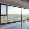 Ventanas abatibles de aleación de aluminio personalizadas, Ventanas de vidrio de piso a techo de aluminio con rotura de puente térmico, Ventanas de acero plástico con instalación en sitio