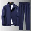 Traje Deportivo de Tres Piezas para Hombres de Mediana Edad y Mayores, Pantalones Casuales de Otoño e Primavera para Papá, Sudadera, Mangas Largas para Hombre
