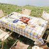 Toalha de mesa para piquenique ao ar livre, à prova d'água, à prova de óleo, protetor solar, tenda, cobertura de mesa, pano para acampamento, atmosfera de acampamento, toalha de mesa