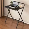 Escritorio de Computadora Plegable, Escritorio para Estudio en Casa, Escritorio Pequeño Sencillo para Escribir y Trabajar en el Dormitorio, Mesita de Noche Móvil