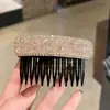 Pente de Cabelo Luxuoso com Strass e Artesanato Detalhado, Acessório de Cabelo Requintado de Alta Qualidade para Mulheres, Adequado para Fixar Penteados de Coque na Parte de Trás da Cabeça
